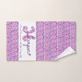 Harper nom signifie coeur de fleurs rose (Serviette à main)