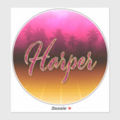 Harper Vorname Name golden pink Aufkleber Sticker (Vel)