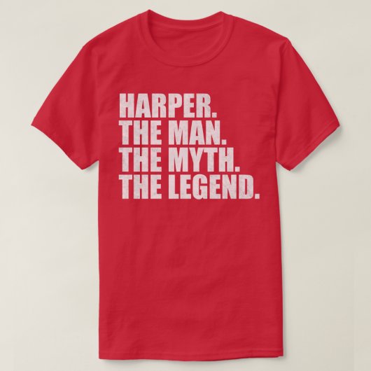 HarperHarper Achternaam Harper S T-shirt (Design voorkant)