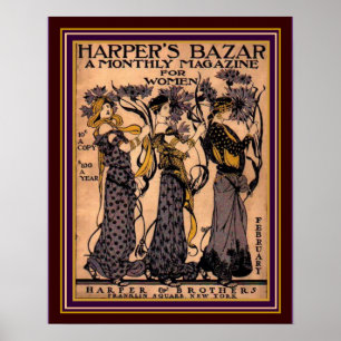 Harper's Bazar Art Déco Couverture 16 x 20