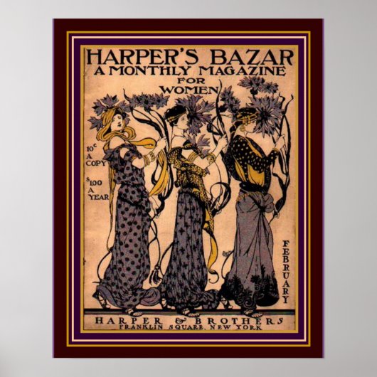 Harper's Bazar Art Déco Couverture 16 x 20 (Devant)