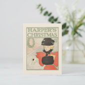 Harper's Christmas 1896 Briefkaart (Staand voorkant)