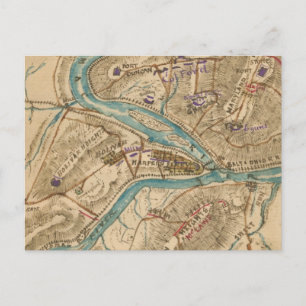 Harpers Ferry Civil War Map (1862) Briefkaart