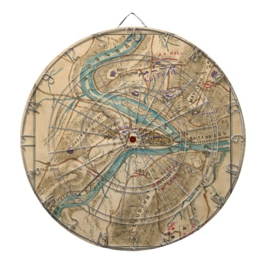 Harpers Ferry Civil War Map (1862) Dartbord (Voorkant)