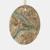 Harpers Ferry Civil War Map (1862) Keramisch Ornament (Rechts)