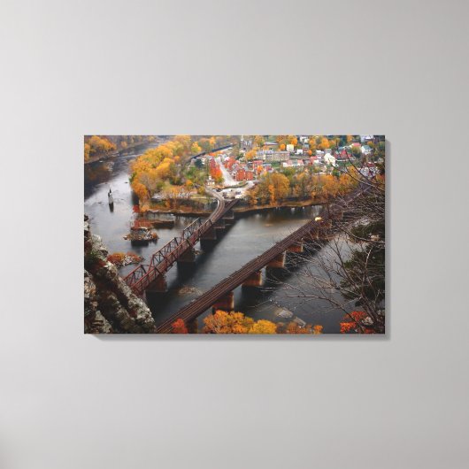 Harpers Ferry in the Fall Canvas Afdruk (Voorkant)