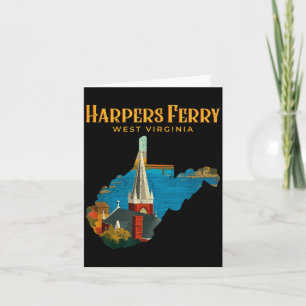Harpers ferry landschap west virginia kaart retro