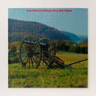 Harpers Ferry Oude Kanon. West Virginia. Jigsaw Pu Legpuzzel