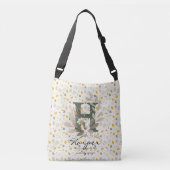 Harper's Floral Harmony - Boho Chic Monogram Crossbody Tas (Voorkant)