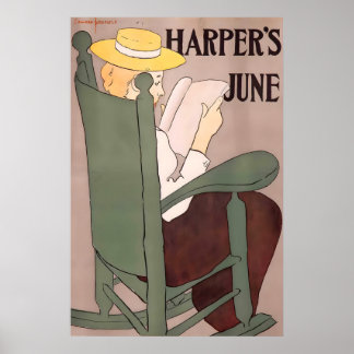 Harper's juni 1894 POSTERPRINT A5-A2 Antiek Poster