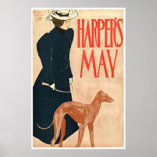 Harper's mei 1897 POSTERPRINT A5-A2 Antiek Poster