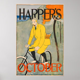 Harper's oktober 1894 POSTERPRINT A5-A1 Antiek Poster