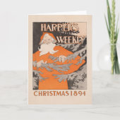 Harper's Weekly Christmas 1894 Feestdagen Kaart (Voorkant)