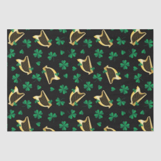 Harpes en klavertjes voor St. Patty's Dag Tissuepapier