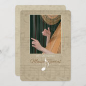 Harpist Music Overweging Uitnodiging (Voorkant / Achterkant)