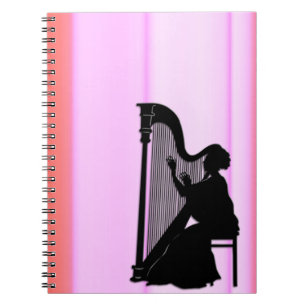 Harpist Roze Gordijn Notitieboek