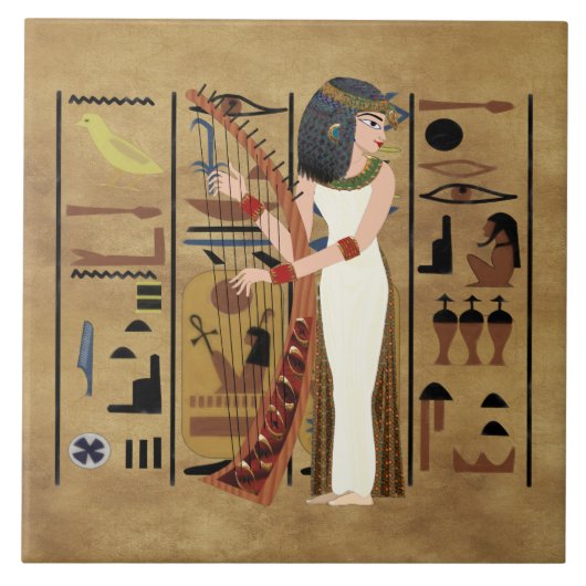 Harpist Tegeltje (Voorkant)