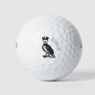 Harpy arend cartoonillustratie golfballen