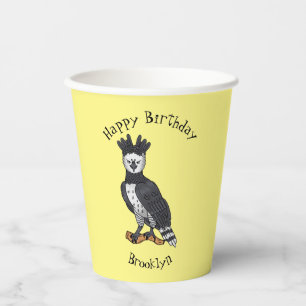 Harpy arend cartoonillustratie papieren bekers