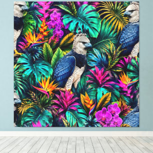 Harpy Arend Jungle Dromen Naadloos Oppervlaktepatr Canvas Afdruk
