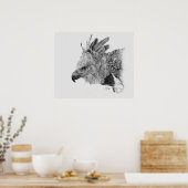 Harpy Eagle Drawing Poster (Keuken)