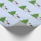 Harrier of Beagle Silhouette-kerstontwerp Cadeaupapier (Hoek)