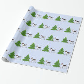Harrier of Beagle Silhouette-kerstontwerp Cadeaupapier (Uitgerold)