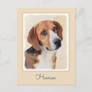 Harrier Painting - Cute Original Dog Art Briefkaart