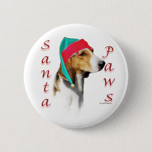 Harrier Santa Paws Ronde Button 5,7 Cm