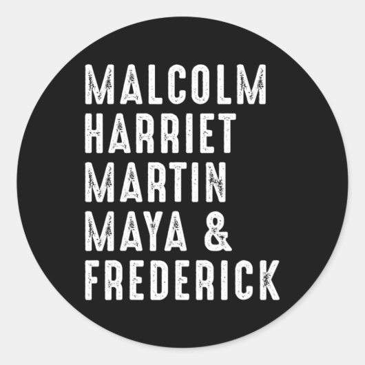 Harriet Martin Maya Frederick Black Leaders Ronde Sticker (Voorkant)