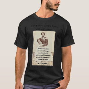 Harriet R Tubman American Black Woman History Acti T-shirt