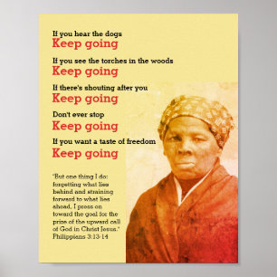 HARRIET TUBMAN blijft Citaat halen Poster
