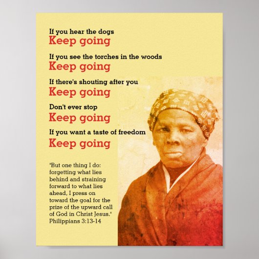 HARRIET TUBMAN blijft Citaat halen Poster (Voorkant)