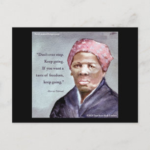 Harriet Tubman & citaat Briefkaart