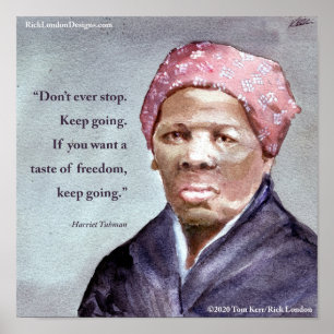 Harriet Tubman & citaat Poster