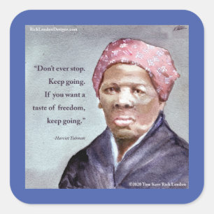 Harriet Tubman & citaat Vierkante Sticker