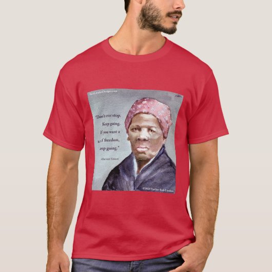Harriet Tubman & Citation Mens Tshirt (Devant)