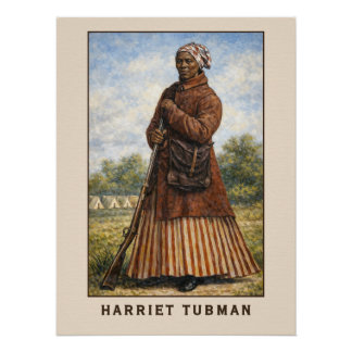 Harriet Tubman Color Portrait Art Perfect Poster