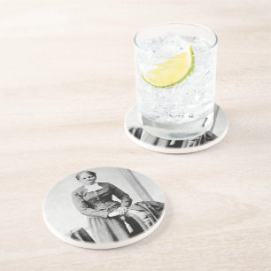 Harriet Tubman Dirigent Ondergrondse Spoorweg Zandsteen Onderzetter