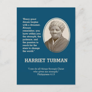 HARRIET TUBMAN Dreamweaver Quote   BHM Briefkaart