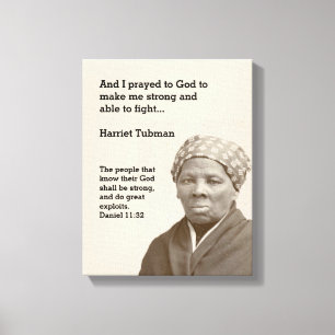 HARRIET TUBMAN Quote   Christelijke bijbelse versi Canvas Afdruk