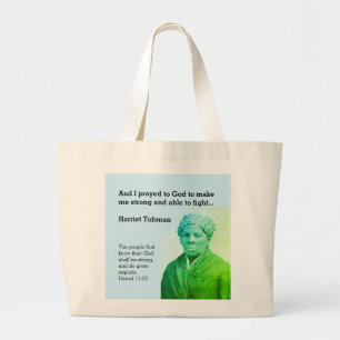 HARRIET TUBMAN Quote Custom Scripting BLUE Grote Tote Bag