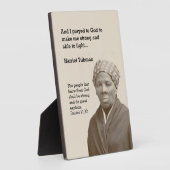 HARRIET TUBMAN Quote Fotoplaat (Zijkant)
