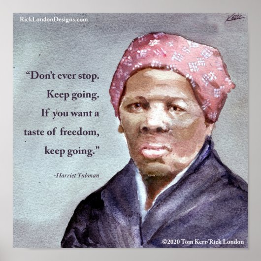 Harriet Tubman & Quote Poster (Voorkant)