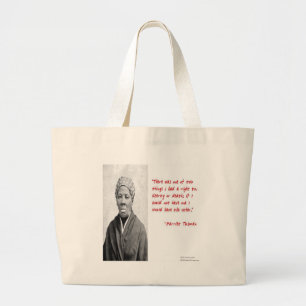 Harriet Tubman "Vrijheid of Dood" citaat cadeaus Grote Tote Bag