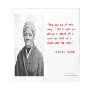 Harriet Tubman "Vrijheid of Dood" citaat cadeaus Notitieblok