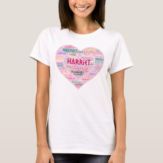 Harriet Wordcloud T-Shirt (Voorkant)