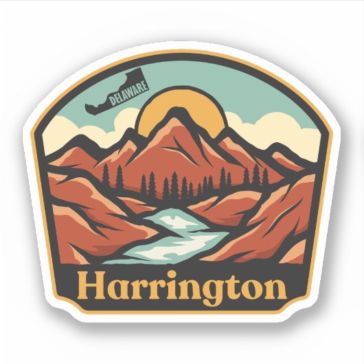 Harrington, Delaware Sticker (Voorkant)