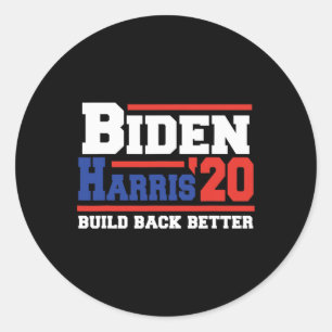 Harris 2020 - Bouw beter terug Ronde Sticker