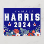  Harris 2024 Bloemenverkiezing Briefkaart (Voorkant)
